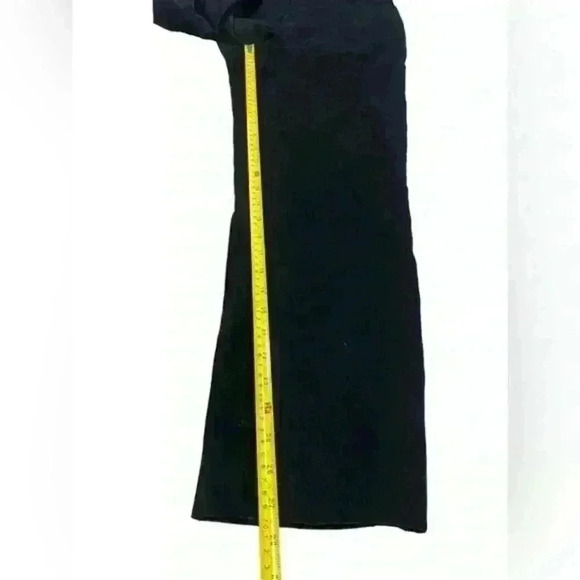 Vintage ST JOHN SPORT by Marie Gray Black Faux Suede Straight Pants Poly Blend 6 - Picture 9 of 12